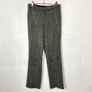 INC Wool‎ Blend Tweed Pants Straight Leg Green Office Preppy Academia Twee SZ 2